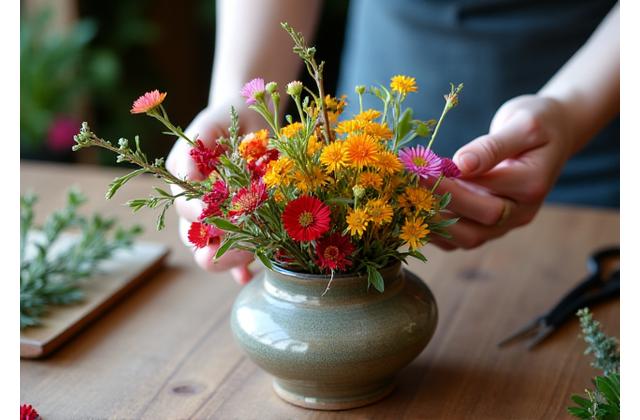 生け花のワークショップ