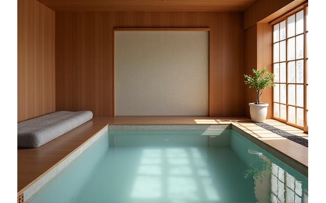 三島スイートの落ち着いた雰囲気の内湯