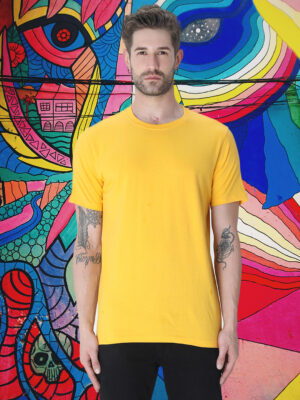 men-s-round-neck-plain-t-shirt-golden-yellow-regular-fit-t-shirt-GOAT