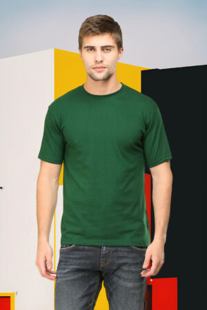 men-s-round-neck-plain-t-shirt-bottle-green-regular-fit-t-shirt-GOAT