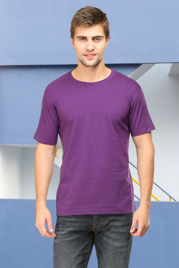 men-s-round-neck-plain-t-shirt-purple-regular-fit-t-shirt-GOAT