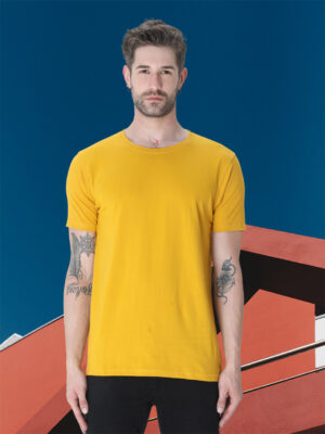 men-s-round-neck-plain-t-shirt-mustard-yellow-regular-fit-t-shirt-GOAT