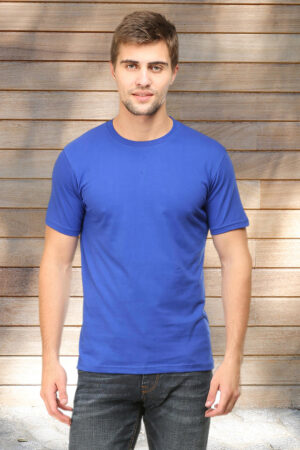 men-s-round-neck-plain-t-shirt-Royal blue-regular-fit-t-shirt-GOAT