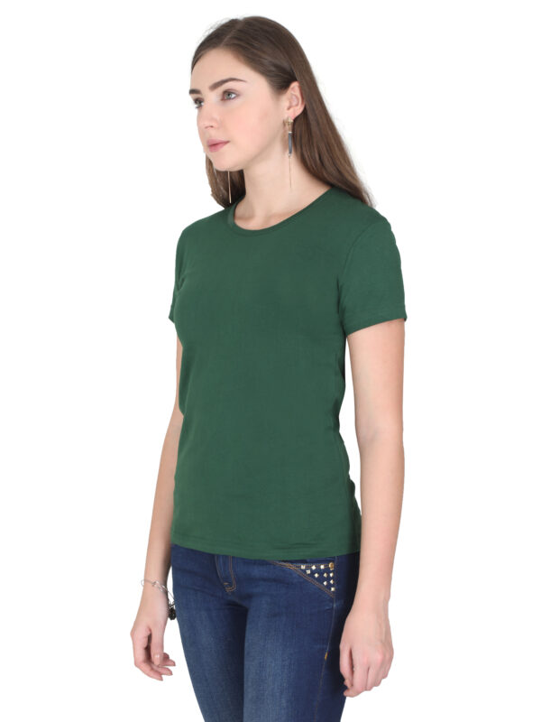 Bottle green_womens_plain_t-shirt