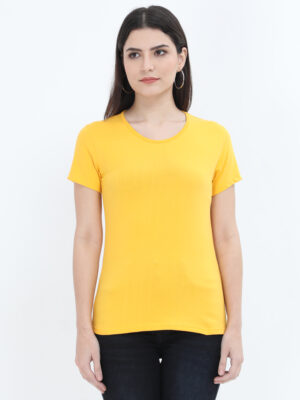 Golden Yellow_womens_plain_t-shirt