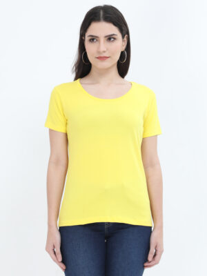 New Yellow_womens_plain_t-shirt