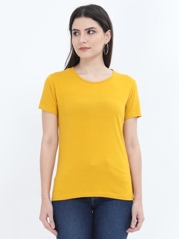 Mustard Yellow_womens_plain_t-shirt