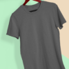 Charcoal-Melange- Plain T-Shirt