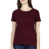 Maroon_ Womens_ Plain T-Shirt