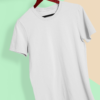 White- Melange- Plain T-Shirt