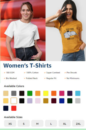 sleep_more_work_less_mustard_t-shirt_for_girls